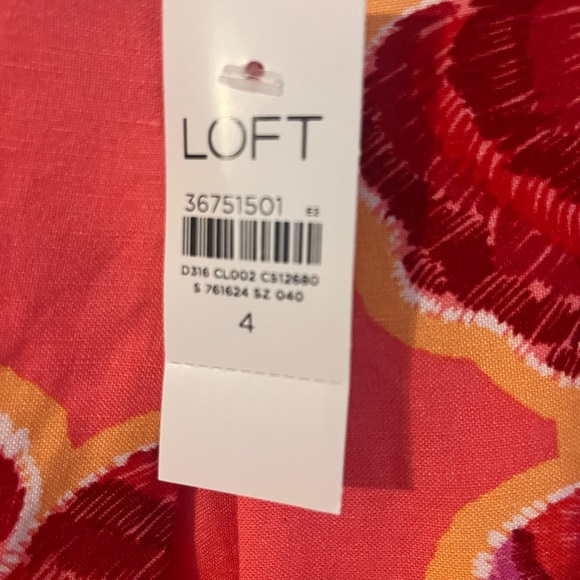 LOFT Fresh Guava Floral Linen-Blend Strappy Maxi Dress - Picture 3 of 4